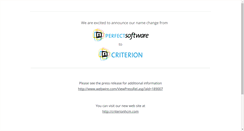 Desktop Screenshot of perfectsoftware.com